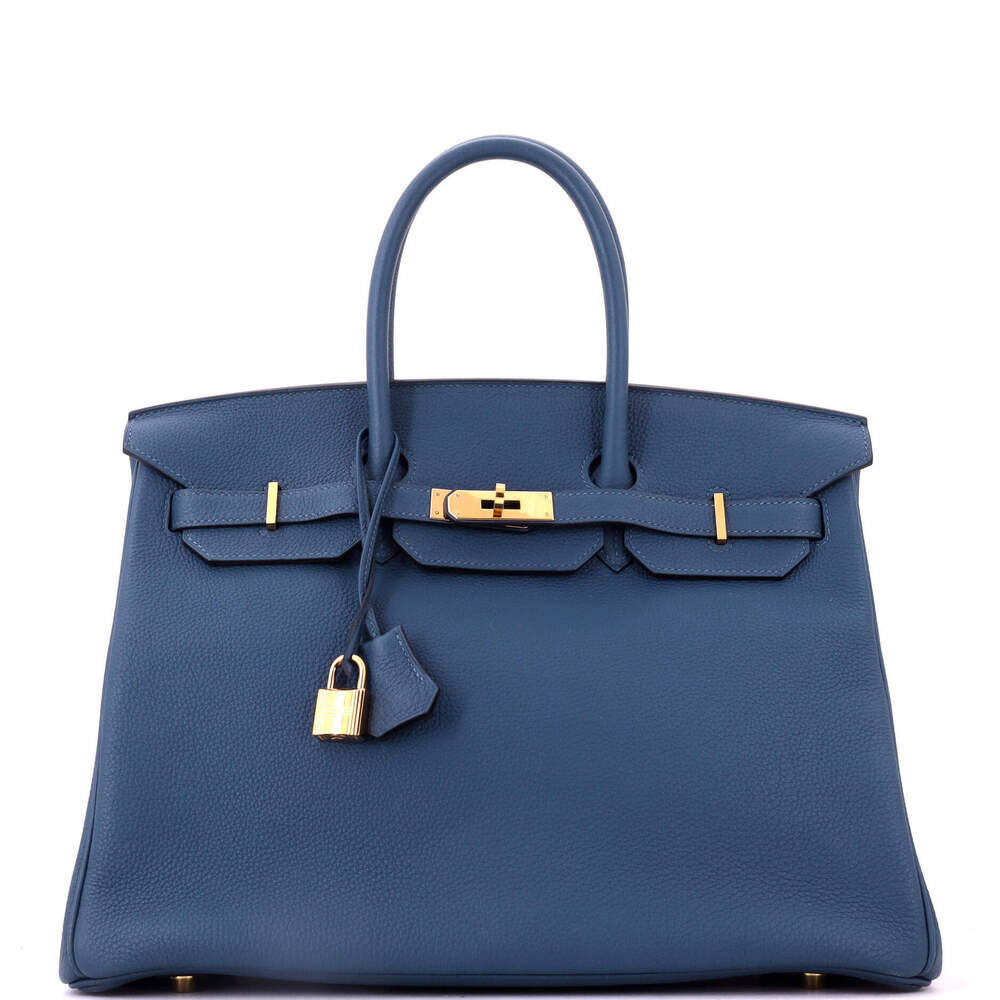 Hermes Birkin 35 Blue Togo with Gold Hardware